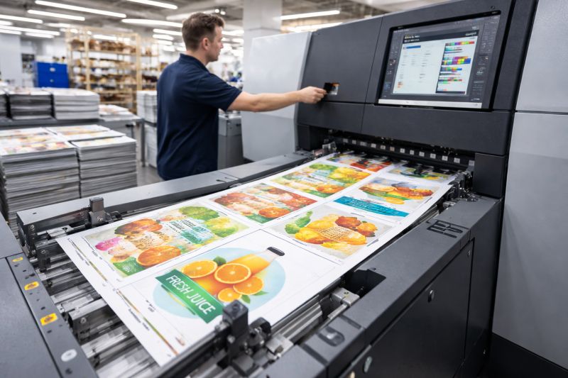 Nowoczesna maszyna do druku cyfrowego podczas pracy
